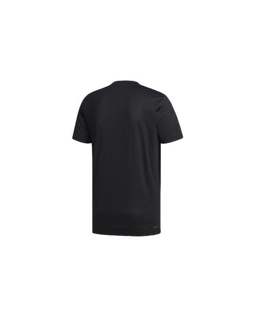 Adidas Black Stripe Logo Alphabet Short Sleeve for men