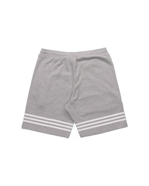 Adidas Gray Originals Logo Stripe Casual Sports Shorts for men
