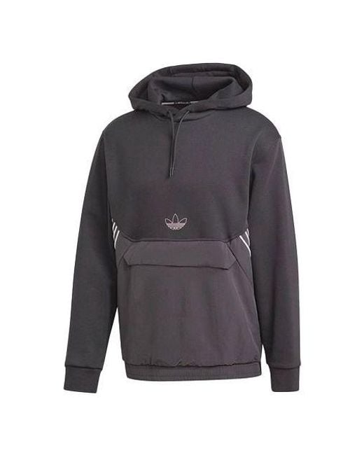 Adidas Gray Originals Tlm 02 Hoody Casual Sports Hooded Pullover for men