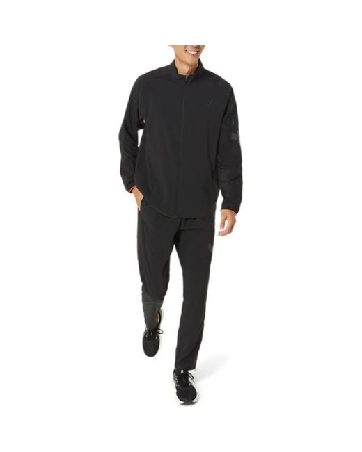 Asics Black A-I-M Cool Stretch Summer Woven Jacket 'Performance' for men