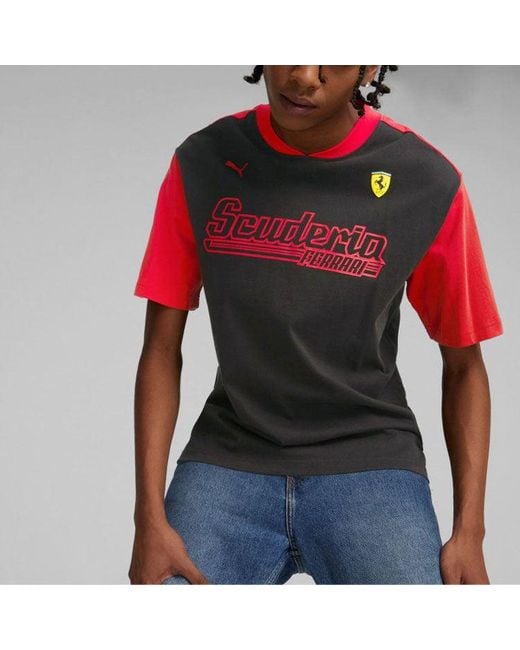 PUMA Red Scuderia Ferrari Statement Tee for men