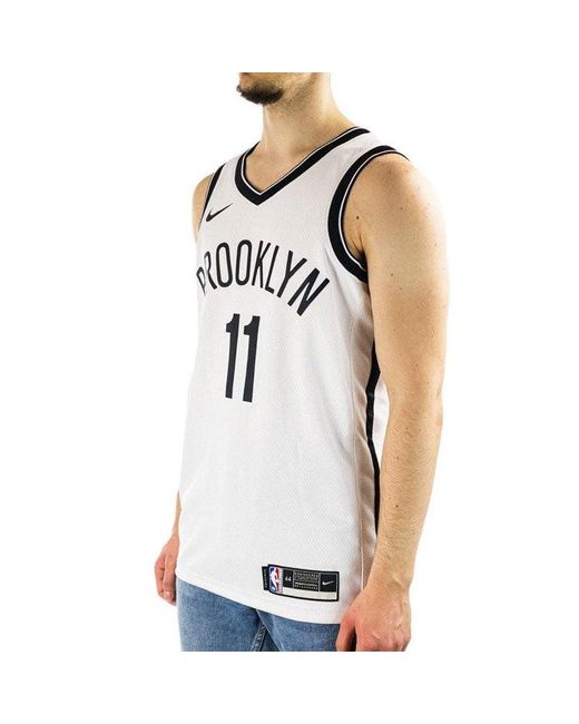 Nike Blue Nba Sw Fan Edition Brooklyn Nets Kyrie Irving 11 Basketball Sports Jersey for men