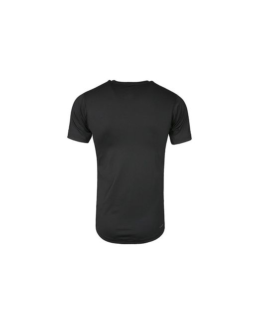 Adidas Black Printing Brand Logo Solid Color Round Neck Short Sleeve T-Shirt for men