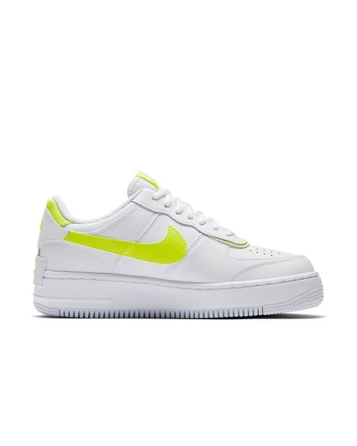Nike White (Wmns) Air Force 1 Shadow 'Volt'