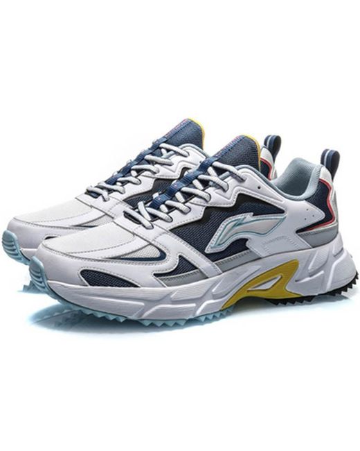 Li-ning Blue Retro Running Shoes 'Deep Water Duck' for men