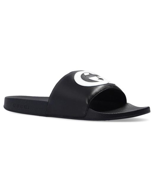 Gucci Blue Slide 'Interlocking G for men