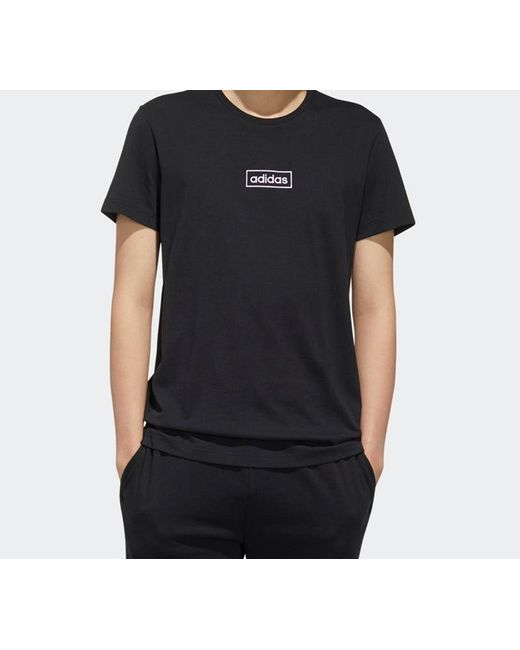 Adidas Black Neo C Tee Sports Round Neck Short Sleeve for men