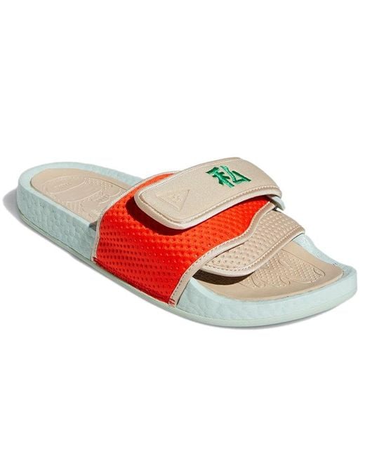Adidas Red X Pharrell Nigo X Hu Chancletas Slides 'Friendship Pack' for men