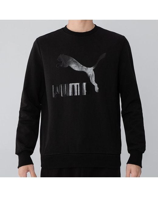 PUMA Black Classics Logo Crew Neck Sweater for men