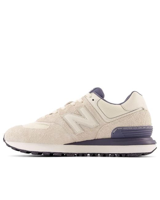 New Balance White 574 Legacy Suede for men