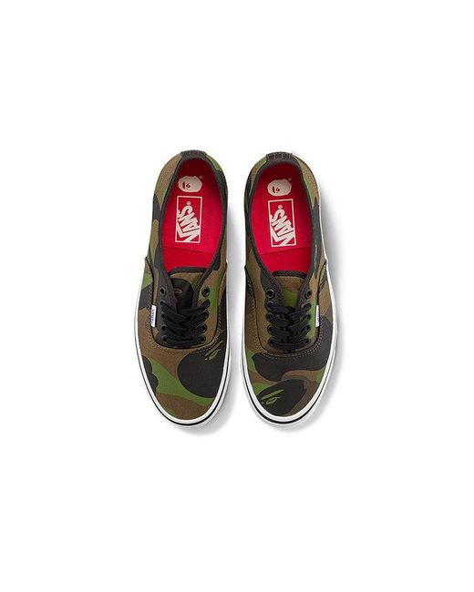 Vans Brown Bape X Authentic 44 Dx 'First Camo' for men