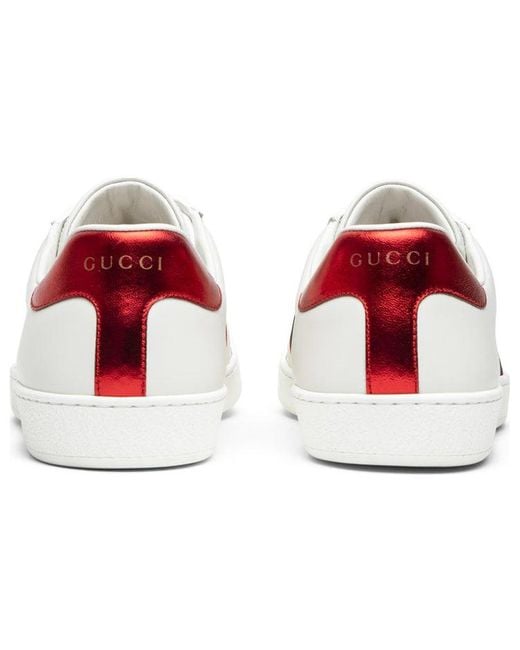 Gucci White Stripe Leather Sneaker for men