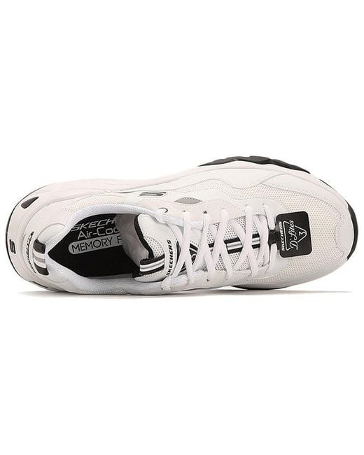 Skechers White D'Lites Low Running Shoes for men