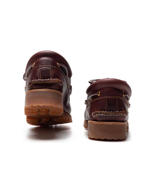 Timberland Red Authentics 3-Eye Classic Boat Shoes for men