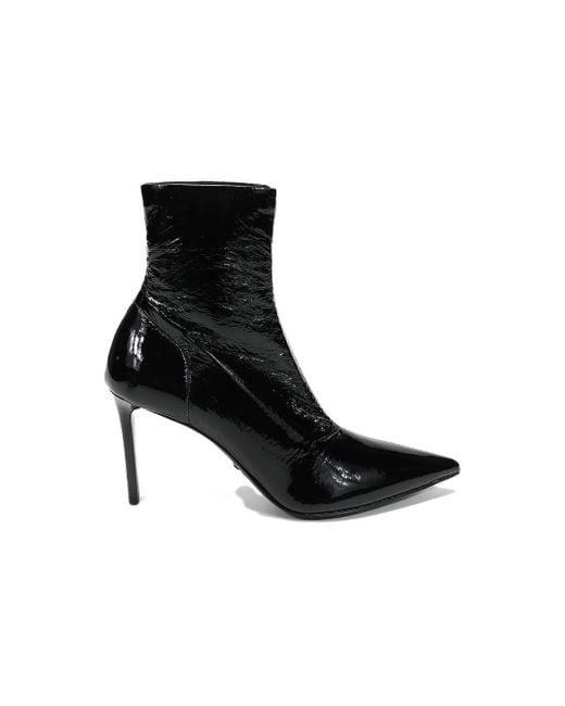 Prada Black (Wmns) 90Mm Patent Leather Effect Ankle Boots