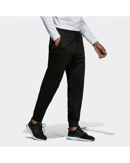 Adidas Black Training Running Printing Logo Knit Sports Long Pants for men