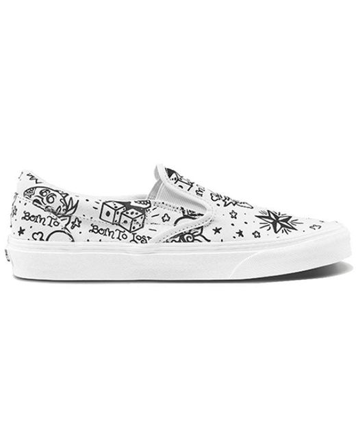 Vans White Classic Slip-On 'U-Color' for men