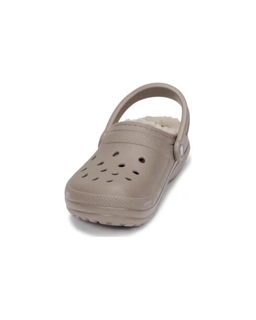 CROCSTM Brown Classic Lined Clogs 'Mushroom Bone' for men