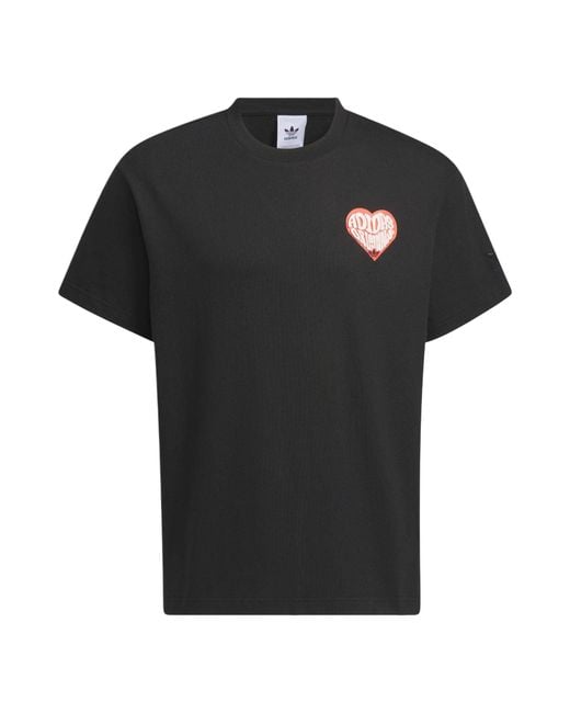 Adidas Black Originals V-Day Short Sleeve T-Shirt (Gender Neutral) Asia Sizing for men