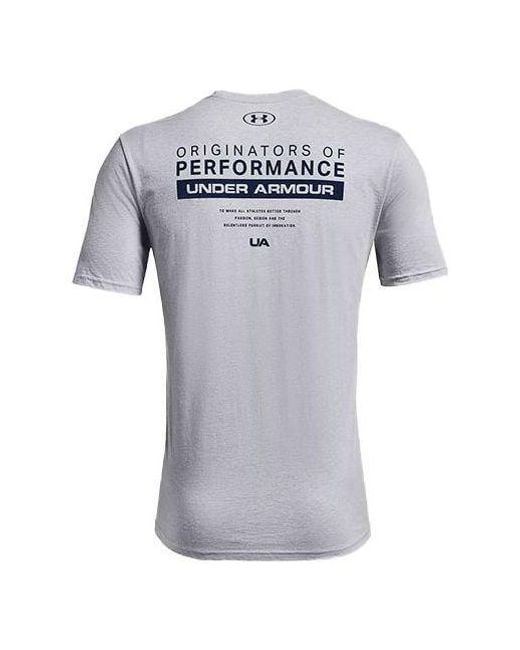 Under Armour Gray Bar Originators Of Performance Short Sleeve for men