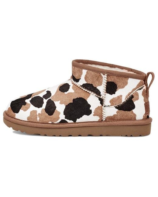 Ugg Brown (Wmns) Classic Ultra Mini 'Cow Print'
