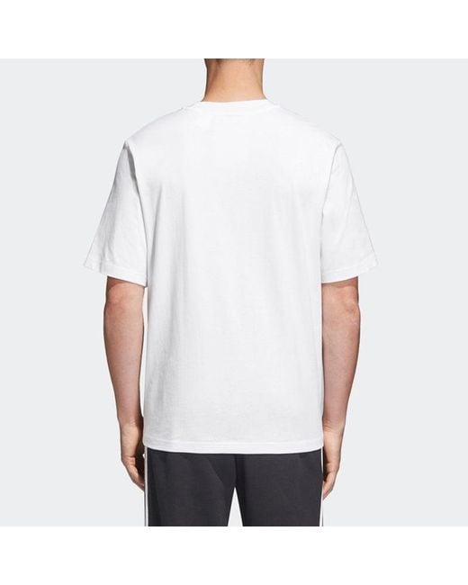 Adidas White Originals Sport Round Neckshort Sleeve S for men