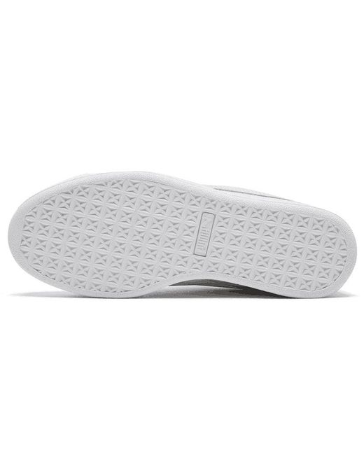 PUMA Gray Suede Classic Metal Badge Team' for men