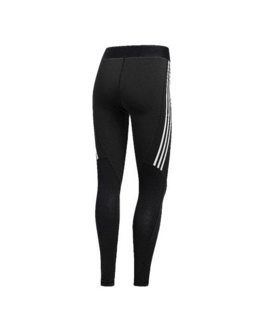 Adidas Black (Wmns) Alphaskin 3-Stripes Long Tights Asia Sizing