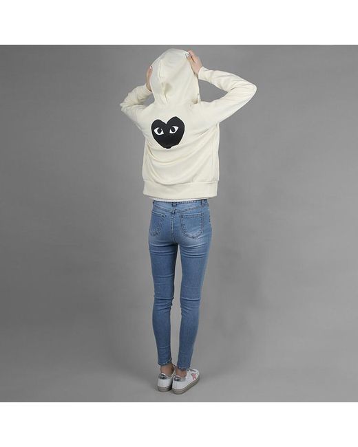 COMME DES GARÇONS PLAY White (Wmns) Zip Hoodie Big Heart