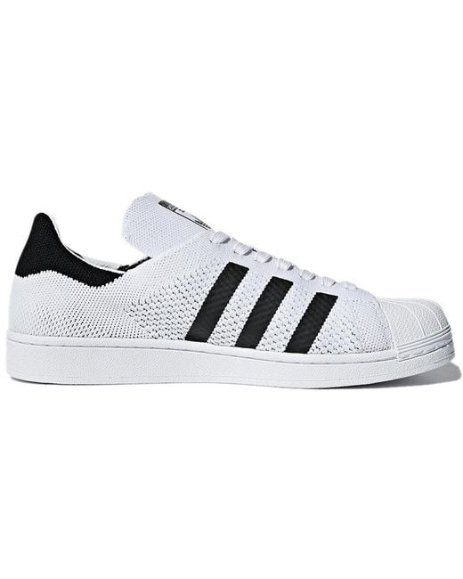 Adidas White Originals Superstar Primeknit for men