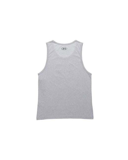 Under Armour Gray Training Graphics Tank Tops 'Steel' for men