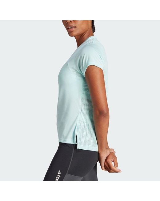 Adidas Blue (Wmns) Terrex Agravic Trail Running Tee 'Light Aqua'