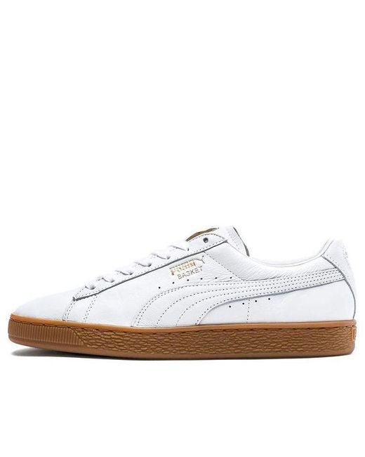 PUMA White Basket Classic Gum Deluxe for men