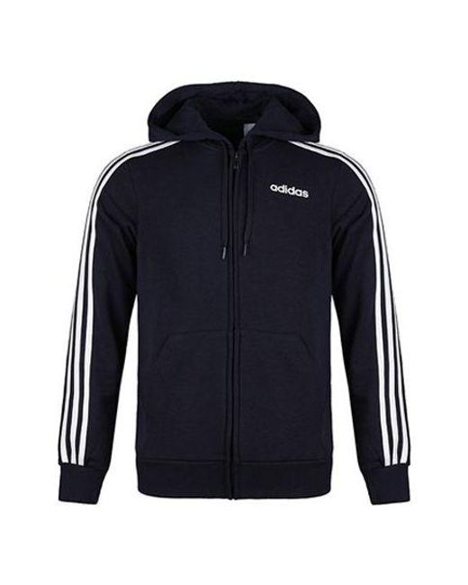 Adidas Blue E 3S Fz Ft Knit Jacket for men