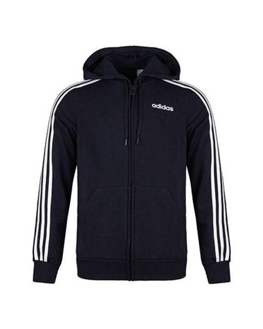 Adidas Blue E 3S Fz Ft Knit Jacket for men