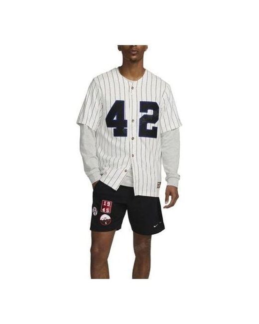 Nike Gray Change The World 42 Baseball Jersey for men