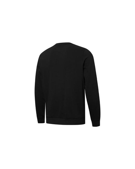 PUMA Black Ess Logo Printing Round Neck Sports Pullover for men