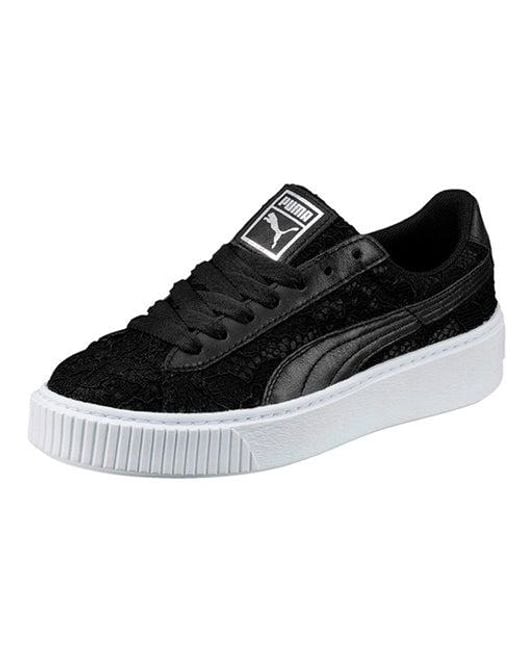 PUMA Black (Wmns) Basket Platform Fo
