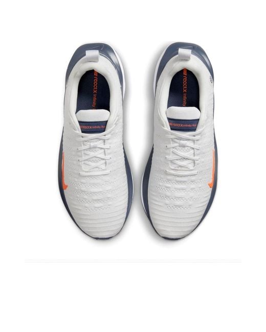Nike White Infinityrn 4 Road Running Shoes for men