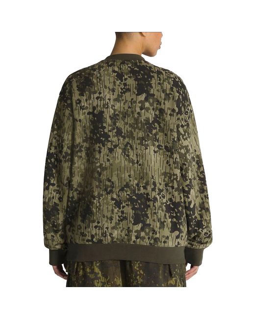 Vans Green Rain Camo Crew Sweatshirt for men
