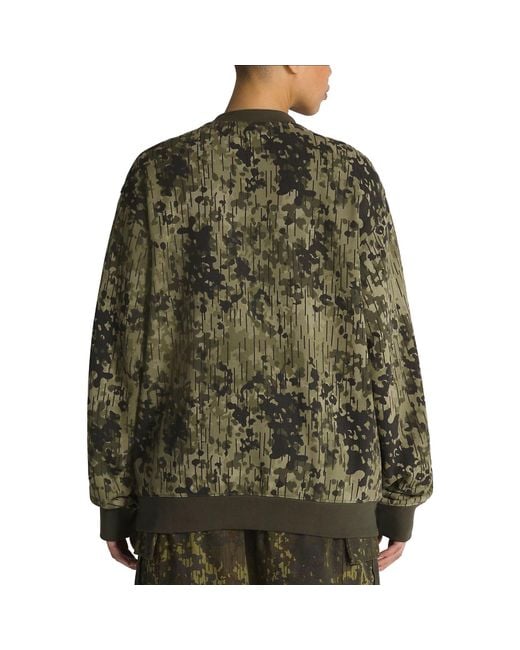 Vans Green Rain Camo Crew Sweatshirt for men