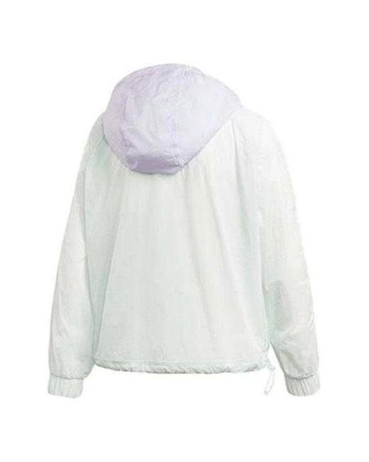 Adidas White (Wmns) Athletics Cropped Wind.Rdy Jacket Asia Sizing