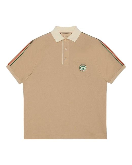 Gucci Natural Stretch Cotton Piquet Polo Shirt for men