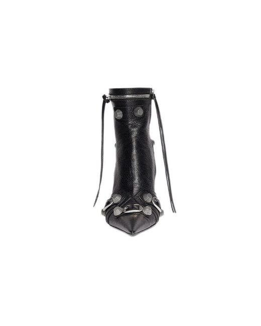 Balenciaga Black (Wmns) Cagole 90Mm Booties Arena Lambskin'