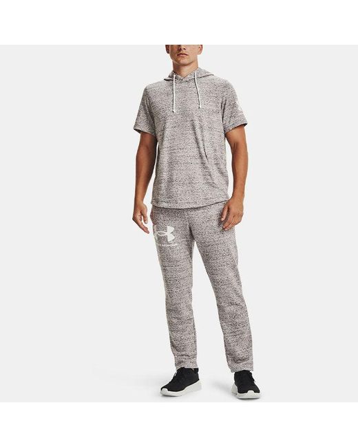 Under Armour Gray Rival Terry Logo Fleece Sweatpants for men