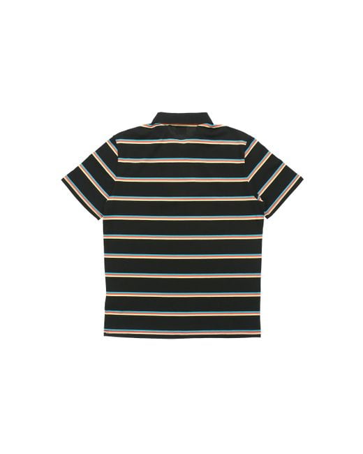 PUMA Black Downtown Stripe Polo Tee Shirt for men