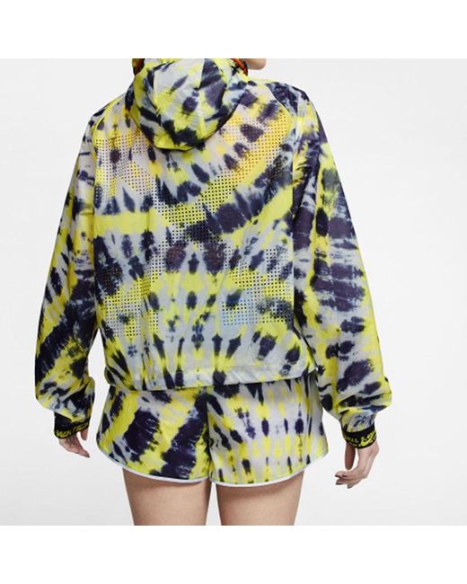 Nike Yellow (Wmns) Lab Tie-Dye Jacket 'Volt'