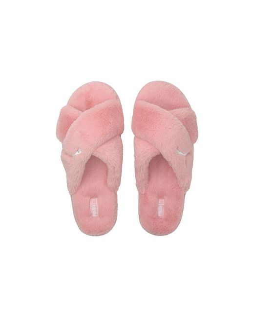 PUMA Pink (Wmns) Fluff X Strap Slide 'Lotus'