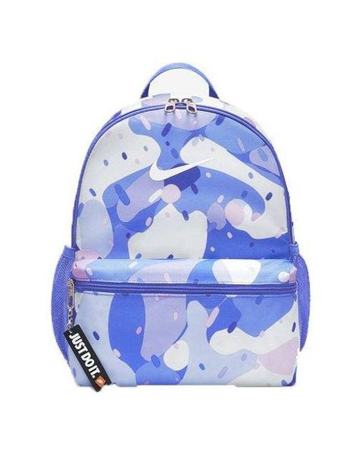 Nike Blue Brsla Jdi Mini Bkpk-Aop Athleisure Casual Sports Backpack Student Schoolbag