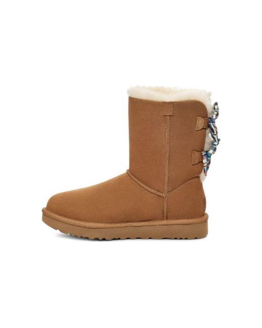 Ugg Brown (Wmns) Checkered Bow Snow Boots